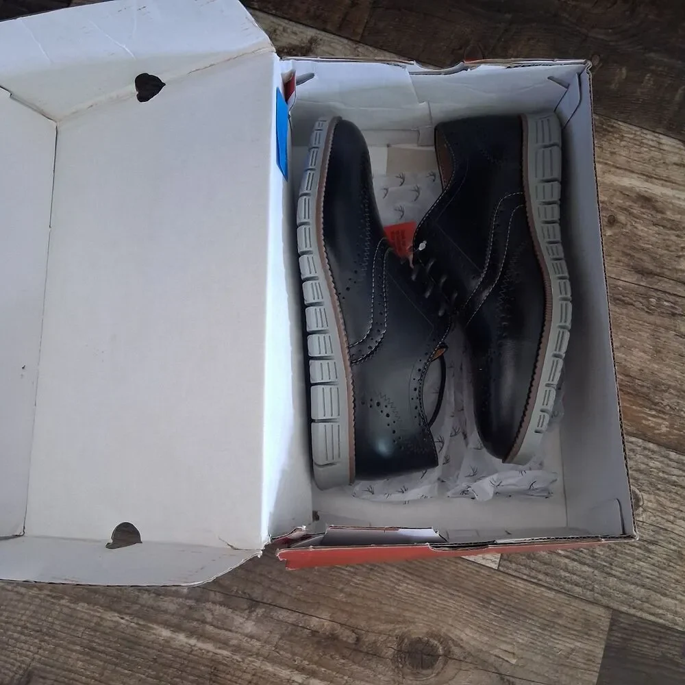 Deer Stags Big Kids Benton Jr Wingtip Hybrid Dress Sneaker Black/Gray Size 4M